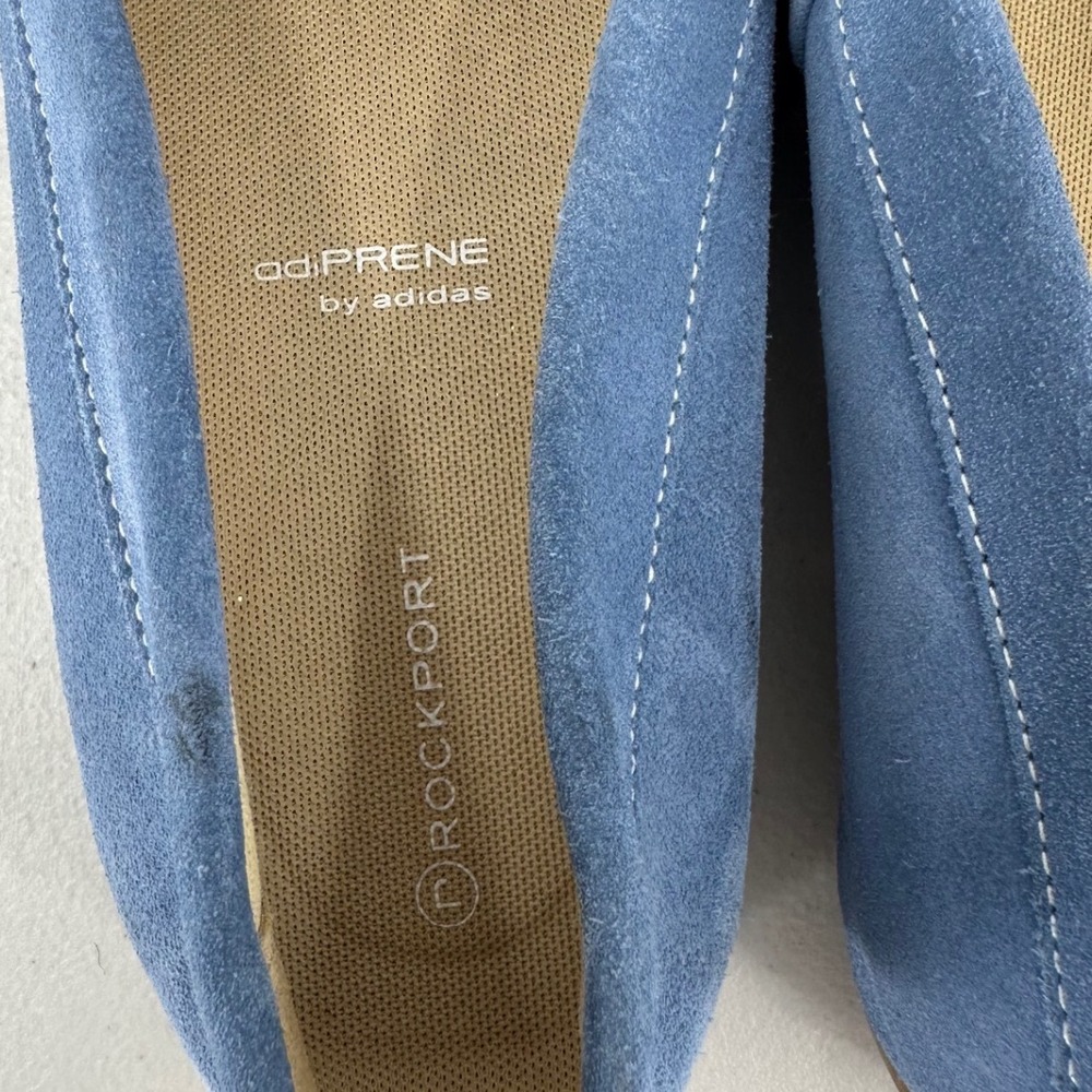 Rockport Blue Suede Loafers Women's 10 Adiprene by Adidas Driving Mocs K73772 - Picture 6 of 8